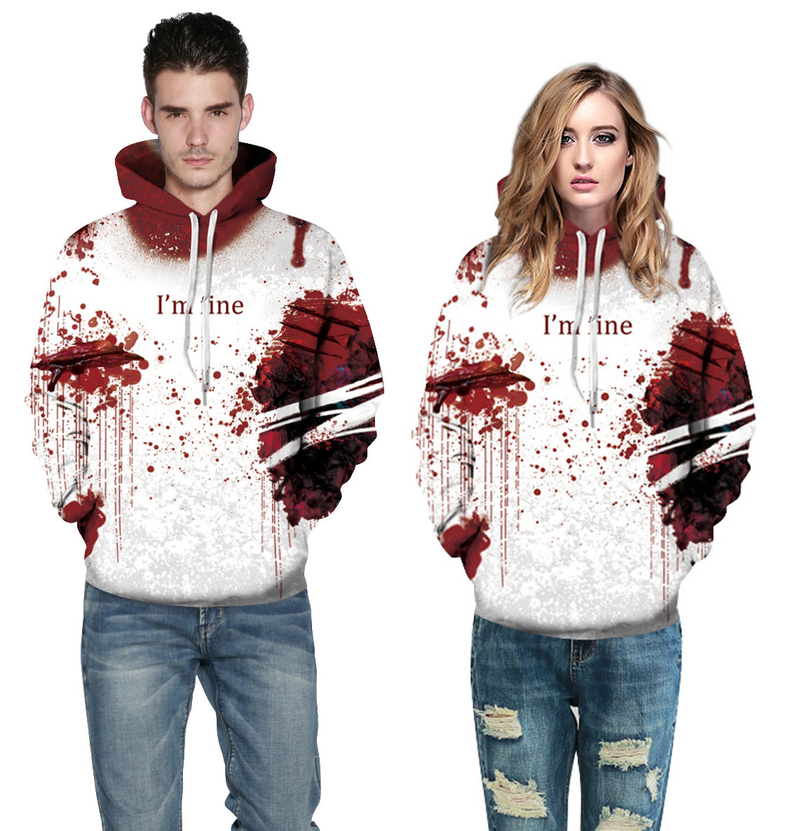 Halloween-Kapuzenpullover mit Blutstropfen im Digitaldruck_voghion.com