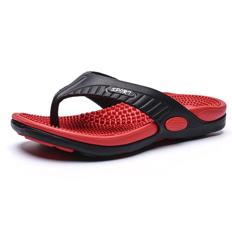 Tongs d'été pour hommes, pantoufles de massage en granulés pour hommes, sandales de plage confortables, chaussures décontractées pour hommes, tongs pour la maison, chaussures de salle de bain_voghion.com