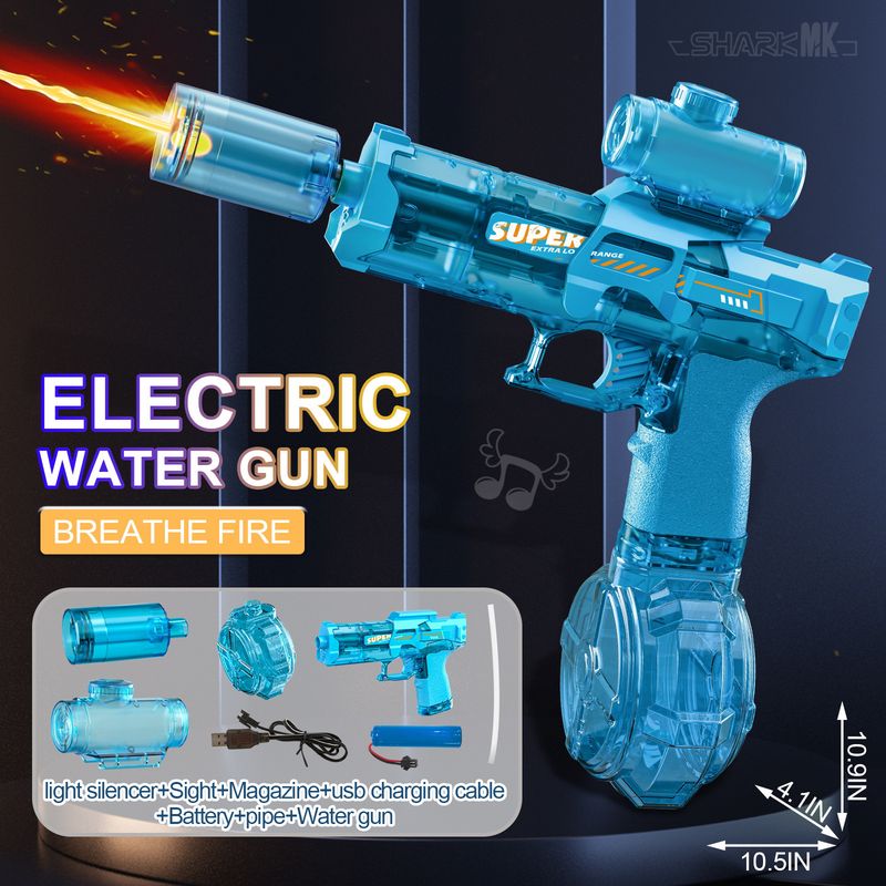 Pistola ad acqua elettrica Ice Rat Ice Explosion 2025, pistola ad acqua elettrica per bambini, ad alta velocità, a colpo continuo, con collegamento di riparazione, grande capacità, giocattolo_voghion.com