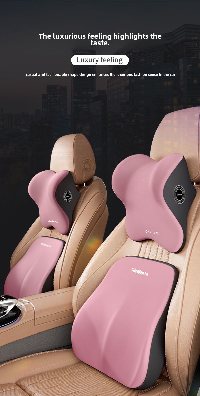 Comfortabele lendensteun nekkussen auto nekkussen zitkussen nek traagschuim Four Seasons universeel auto kussen taille kussen_voghion.com