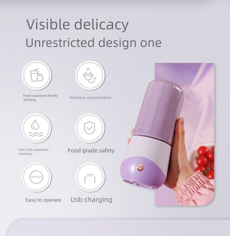 Seven Cat Youpin Portable Juicer Small Appliance Student Juicing Cup Rechargeable Low Power Can Juice Fruits And_voghion.com