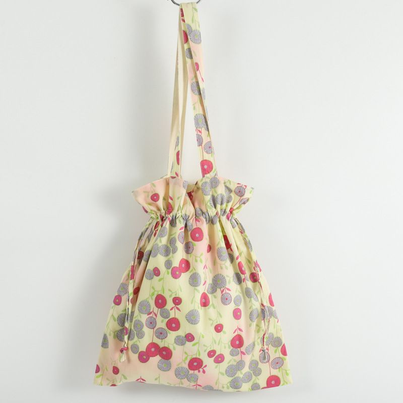 2025 New Printed Canvas Shoulder Fresh Style Cloth Student Commuter Large Capacity Small Floral Cotton Bag_voghion.com