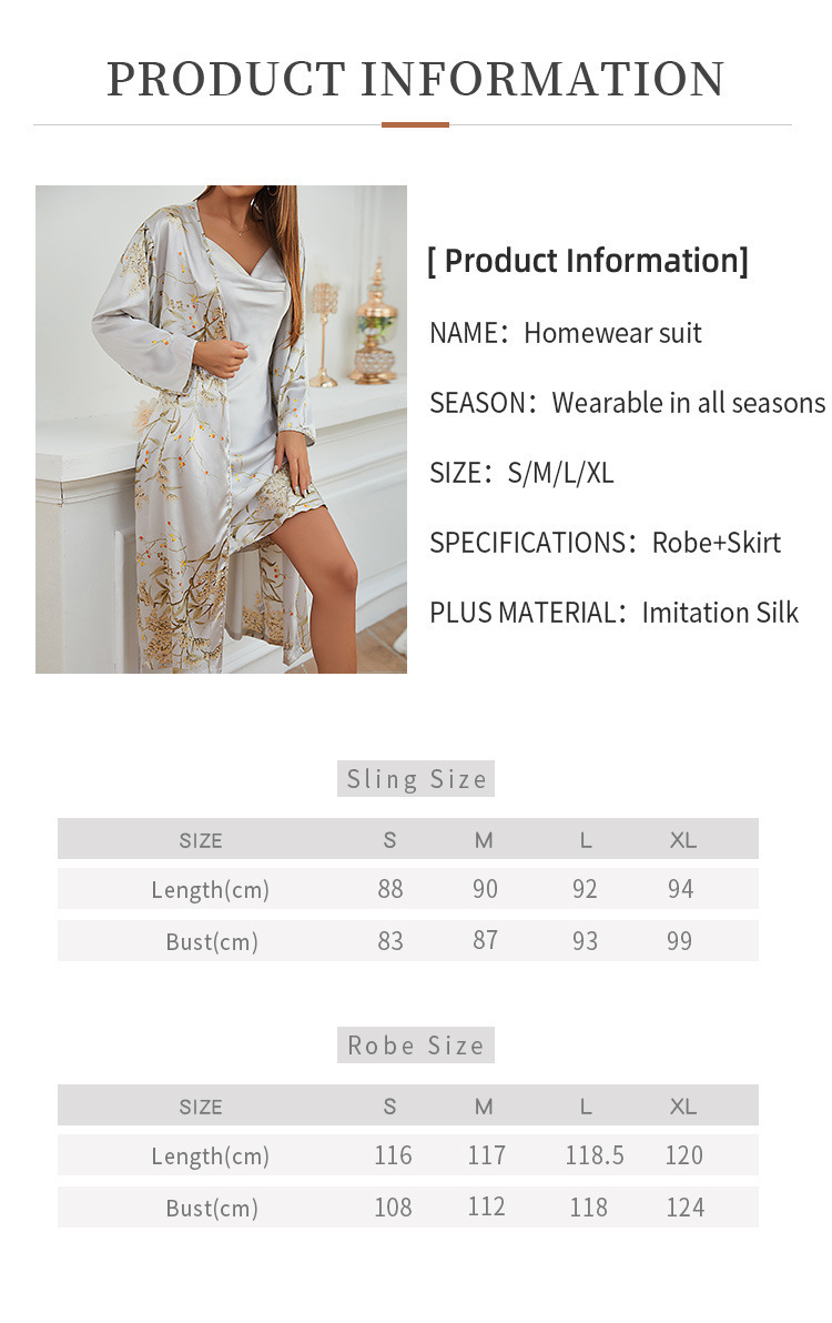 Damen-Nachthemd mit Schnürung und Nachthemd, zweiteiliges Set, dünne Oberbekleidung, mittellanges Pyjama-Set_voghion.com