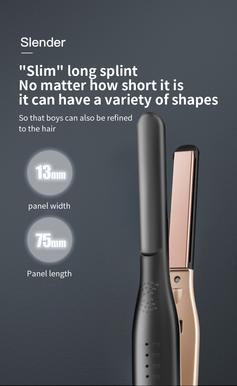 hair straightener negative ion splint dual-purpose splint men's curling stick straight curl dual-use bangs texture hair iron_voghion.com