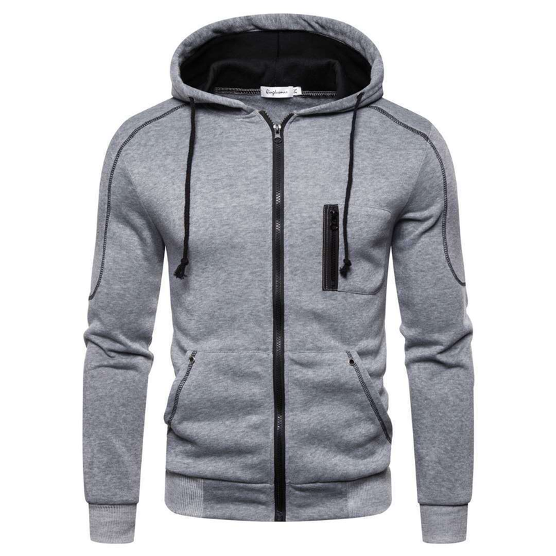 Neit Polkadot-Sportkostüm Trend Hären Hierscht- a Wantermantel mat Kapuzenpullover-Set_voghion.com