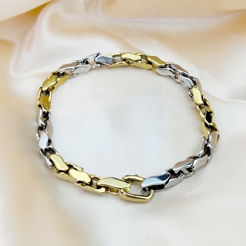 Acciaio inossidabile 6MM largo acciaio inossidabile coppia personalità Hip Hop catena braccialetto uomo_voghion.com