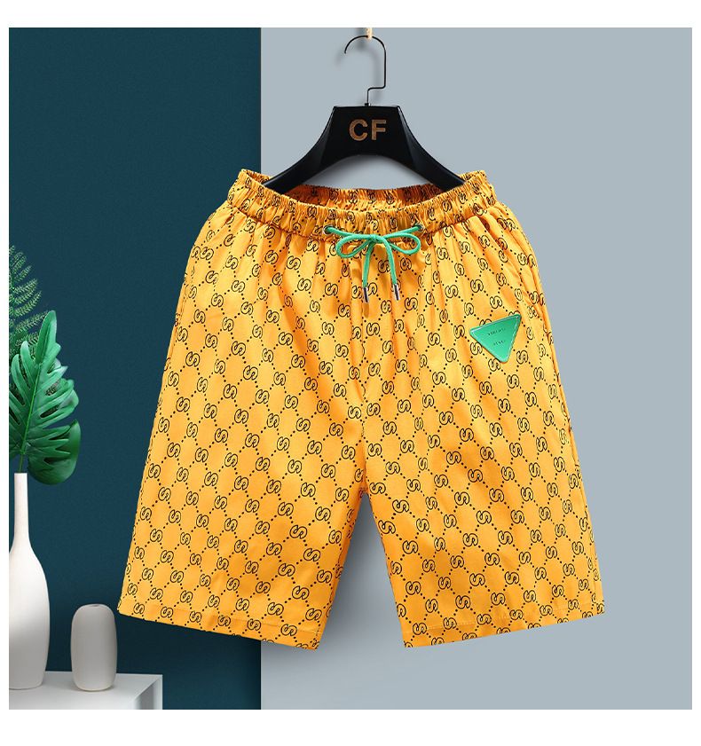 Pantalones cortos finos de secado rápido para hombre, ropa de playa coreana, informal, holgado, tendencia, moda juvenil versátil, verano_voghion.com