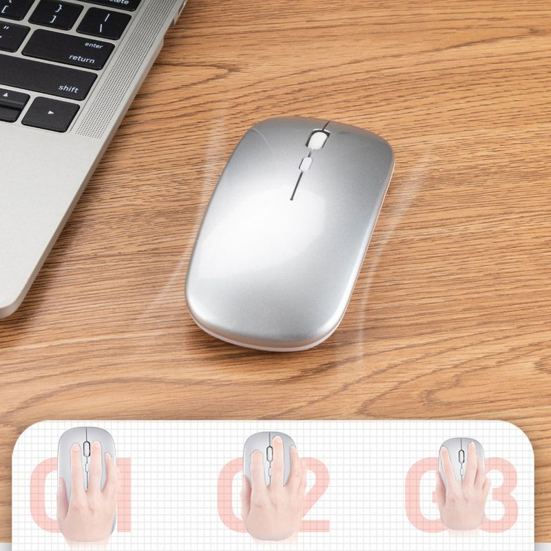 Xinweiqing 2.4G Mouse da gioco silenzioso 5.0 compatibile con Bluetooth ricaricabile USB wireless per PC portatile_voghion.com