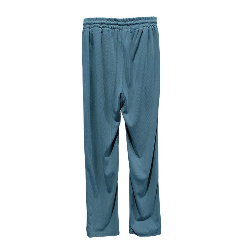 Sommer-Set aus neuem europäischen und amerikanischen Handel für große Herren in Volltonfarbe mit Kragen, kurzen Ärmeln und Hosen-Set mit Reißverschluss, 2-teilig_voghion.com