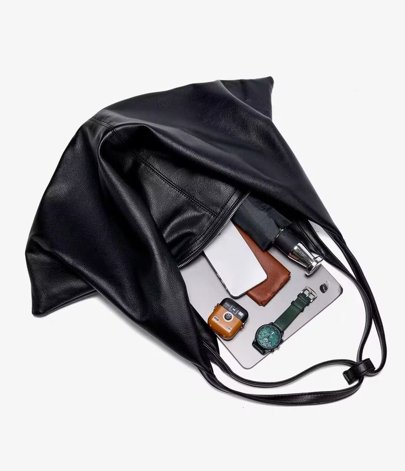 Stile pigro di alta qualità, semplice, a tracolla, grande capacità, sotto le ascelle, in morbida pelle, alla moda, croissant 2025, primavera estate, nuova moda, versatile per il tempo libero_voghion.com