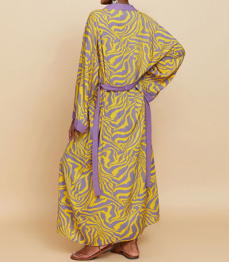 Women's Clothing Beach cover-up rayon zebra pattern holiday bikini sunscreen cardigan dress large size loose_voghion.com