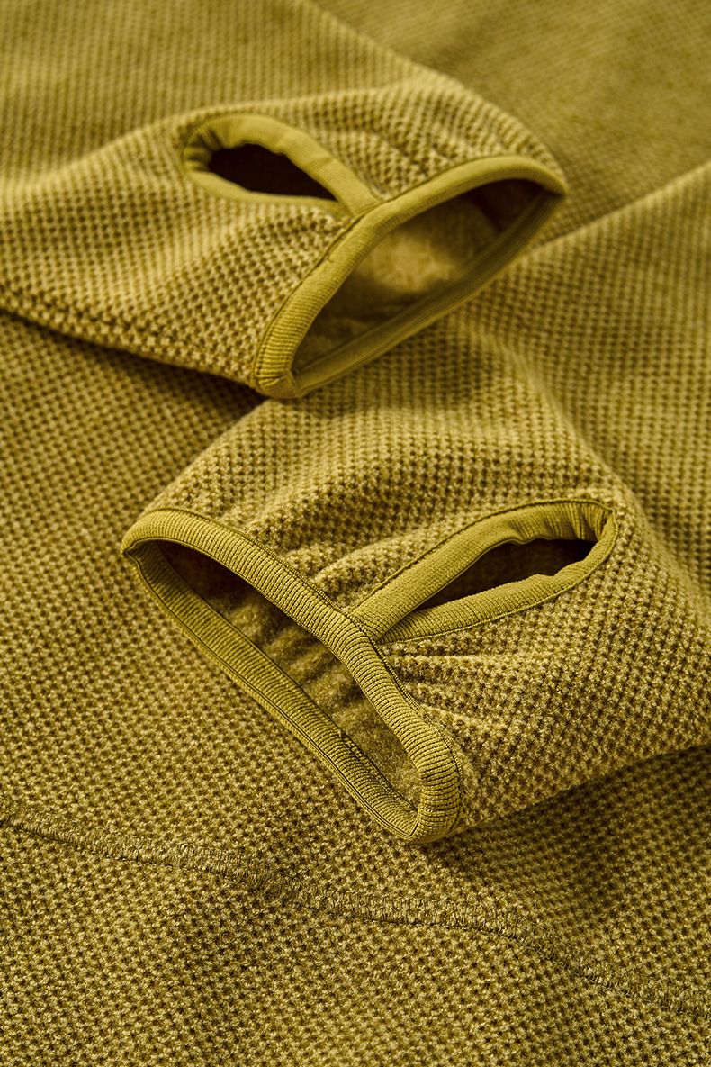Suéter de invierno 2025 para hombre, chaqueta deportiva de forro polar para exteriores, con cuello alto, cremallera y calefacción de nido de abeja._voghion.com