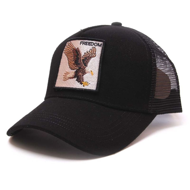 Unisex vintage bomuldsbroderi dyrebaseballkasket Nethætte andehætte Truckerkasket Kylling_voghion.com