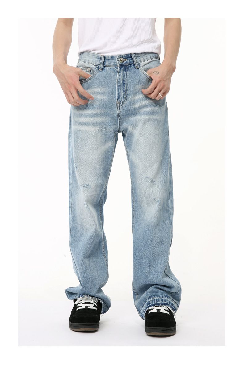 Moška oblačila Basic Simple Washed Flared Jeans Casual_voghion.com