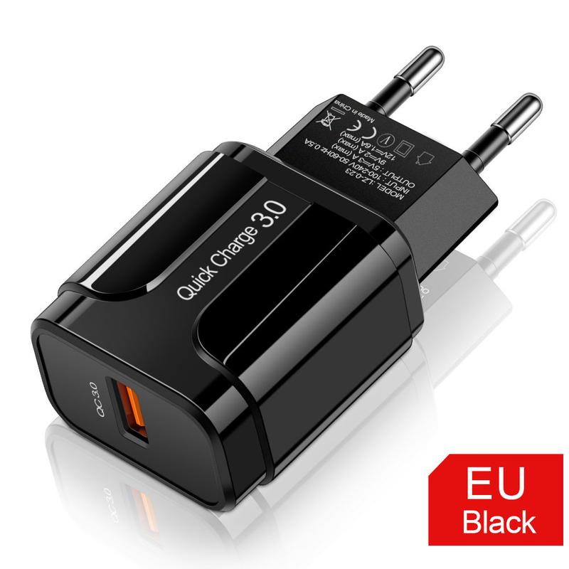 Single USB mobile phone fast European and American standard plug travel charger, wall charger_voghion.com