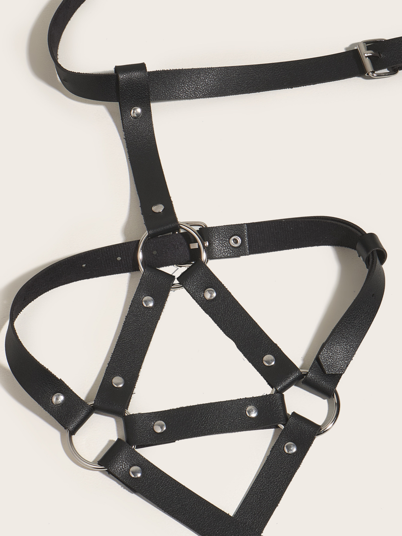 Cintura e passante per gambe punk da donna europea e americana Integrati Leggings regolabili sexy, esagerati e divertenti Cintura e cintura_voghion.com