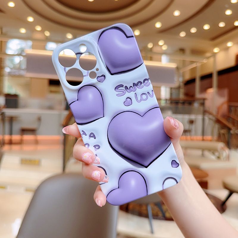 Funda TechGlobe Minimalista de Cobertura Total con Diseño Transfronterizo en Forma de Corazón, Compatible con iPhone 14 Pro Max_voghion.com