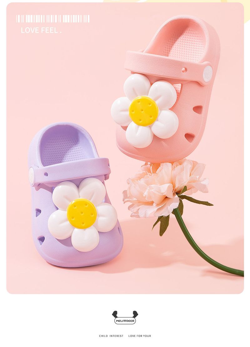 Kids’ Clothing Summer New Children's Slippers Wholesale Cute Cartoon Soft Sole Indoor And Outdoor Baby Sandals Casual Breathable Hole Shoes_voghion.com