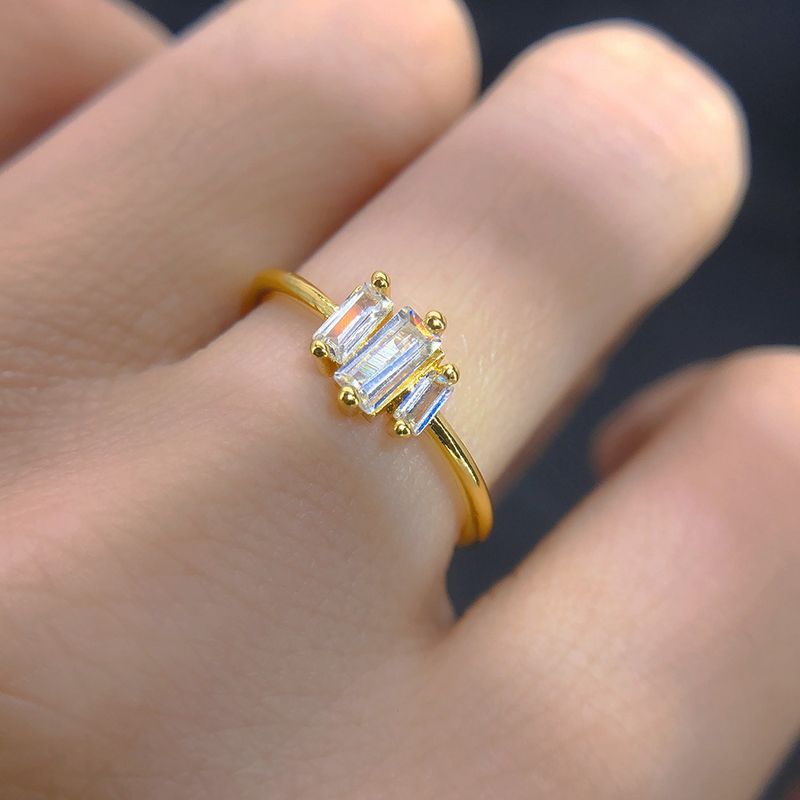 Ins stil einfache rechteckige zirkon ring weibliche kann gestapelt werden temperament simulation diamant dünne ring_voghion.com