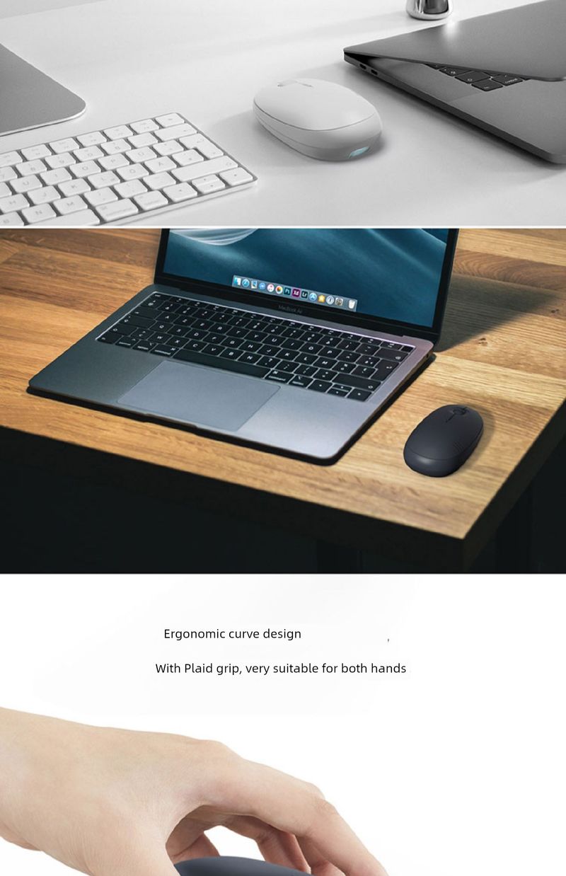 Actto Kabellose Bluetooth-Maus im Retro-Stil, modisch, für das Büro zu Hause, Computer, Handy, Notebook, iPad/_voghion.com