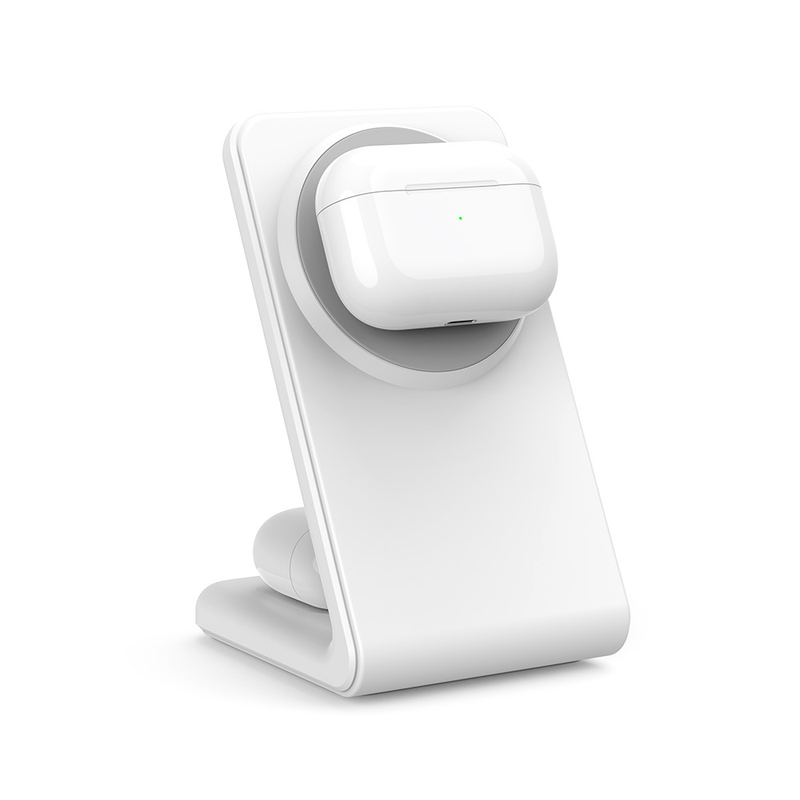 Kettő az egyben mágneses vezeték nélküli töltő függőleges állvány Apple mágneses mobiltelefonhoz 15W gyors vezeték nélküli töltéshez_voghion.com