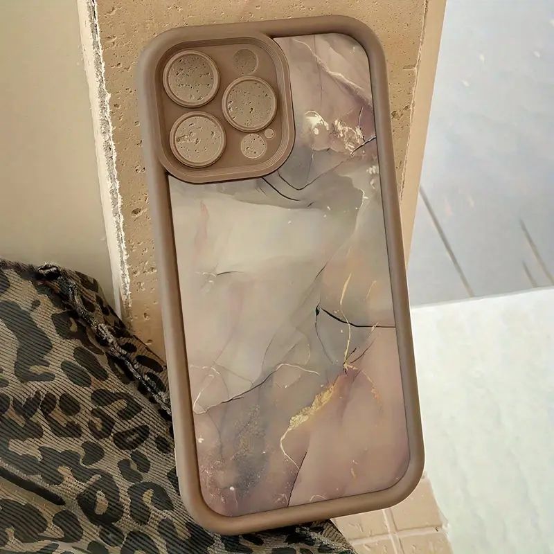 Mermer Bataklık Desenli Baskılı Mat Telefon Kılıfı IPhone 16 15 14 Pro Max 16E 13 12 Pro 11 15 Plus X XS XR 7 8 Yumuşak Kapak_voghion.com