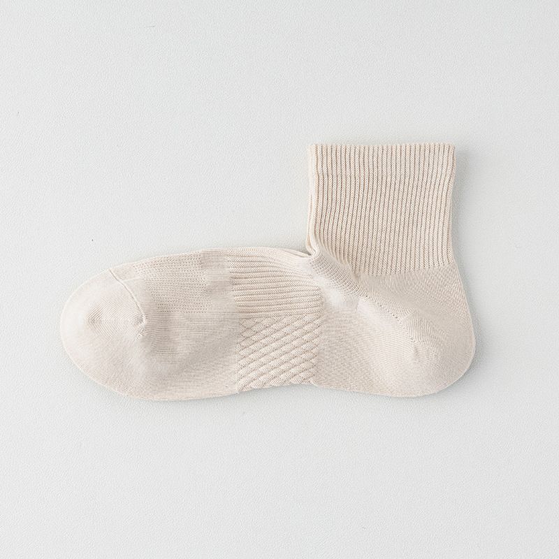 2025e Summer Deodorant Sweat-Absorbing Thin Cotton Short All-Cotton Sports Mesh Low-Cut Seamless Men's Socks_voghion.com