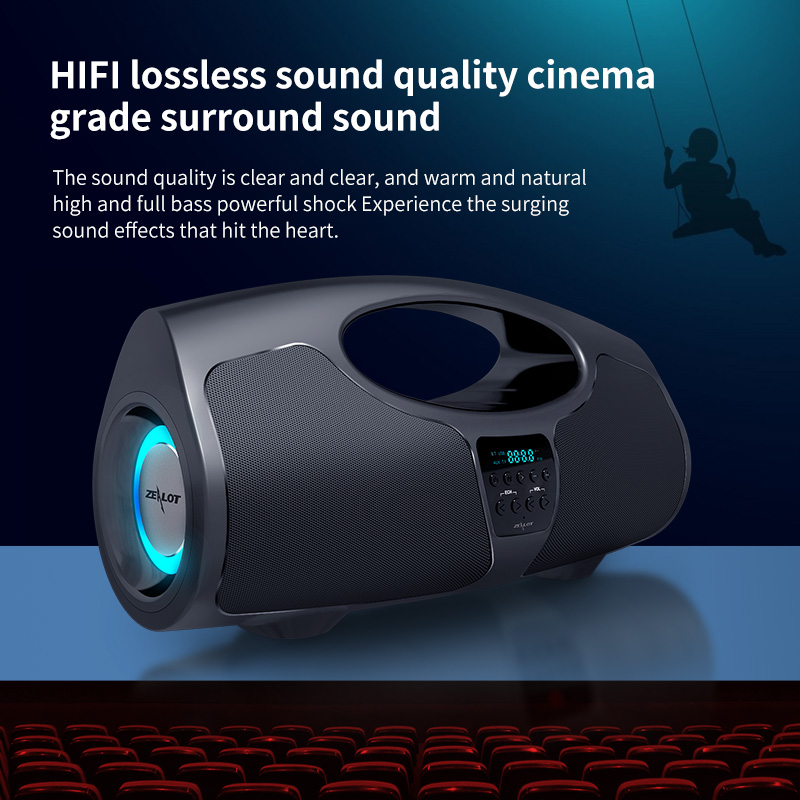 Orijinal ZEALOT P1 40 W Güçlü Kablosuz Bluetooth Hoparlörler Süper Bas Stereo Ses PC Telefon Için Mikrofon Ile Taşınabilir Ses Kutusu Subwoofer_voghion.com