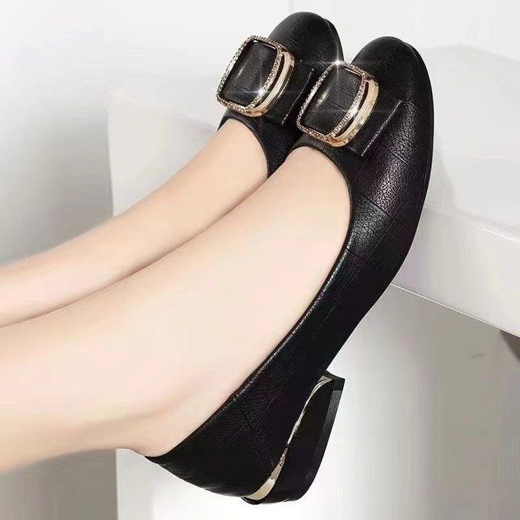 Weiche Leder-Einzelschuhe für Damen, Saisonarbeit, kleine Lederschuhe, lässige Loafer mit weicher Sohle, Mutterschuhe für Damen_voghion.com
