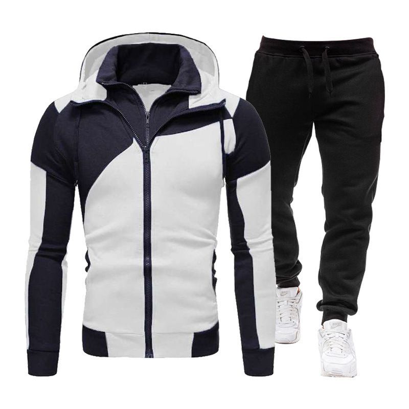 Pantaloni sportivi autunnali e invernali da uomo, casual, a maniche lunghe, due pezzi, con cappuccio, sportivi, esplosivi, da uomo_voghion.com