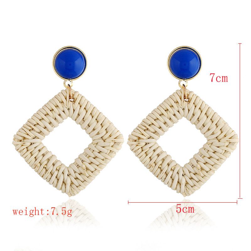 conjunto de brincos de borla hit Novos brincos boêmios Brincos de vime de madeira_voghion.com