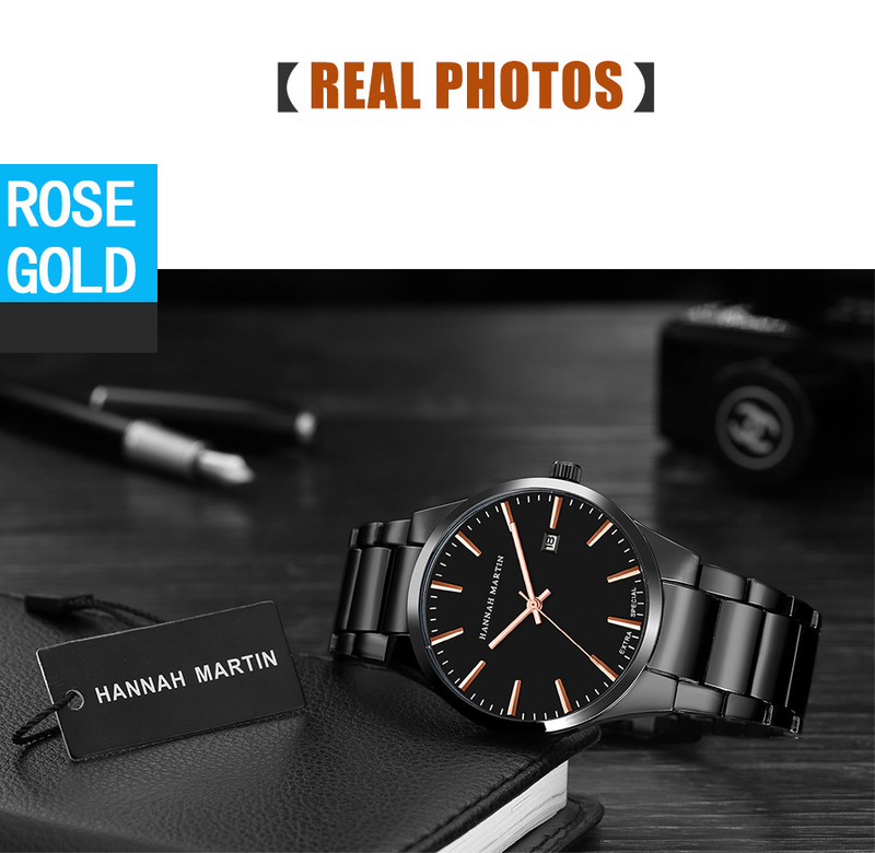 Men's Stainless Steel Waterproof Watch With Date Function, Minimalist Fashion Quartz Wristwatch, 40.5mm Round Dial, 30M Water Resistance_voghion.com
