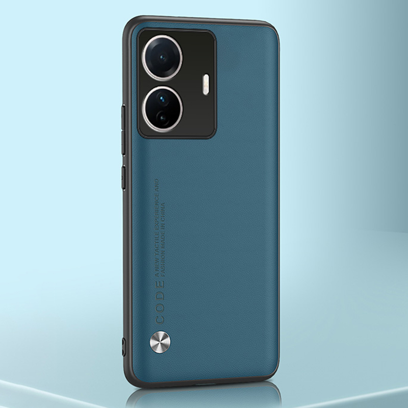Luxe leren telefoonhoesje voor Vivo T1 Pro 5G Achterkant Matte siliconen volledige camerabescherming Hoesje voor Vivo T2 T2X T1X C_voghion.com