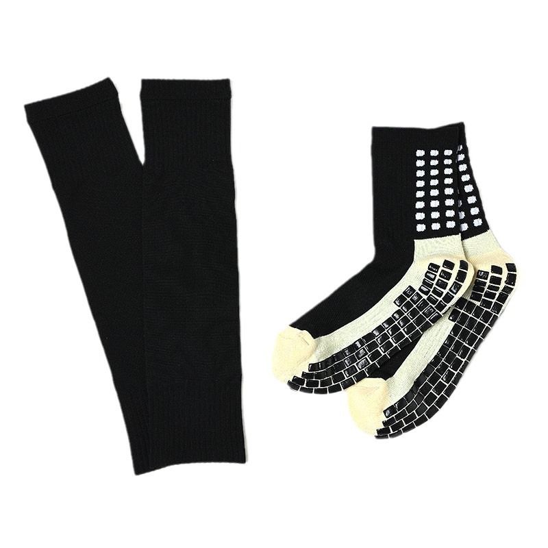 Juego de agarre para fútbol con calcetines adhesivos antideslizantes de longitud media y gruesos para proteger las piernas._voghion.com