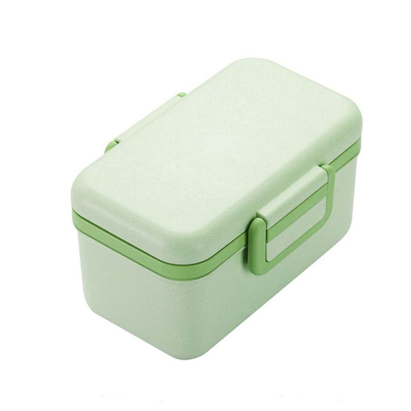 2er-Pack Lunchboxen aus umweltfreundlichem Bambusfasermaterial, tragbare Bento-Boxen, mikrowellengeeignet, ideal für Picknicks, BPA-frei_voghion.com