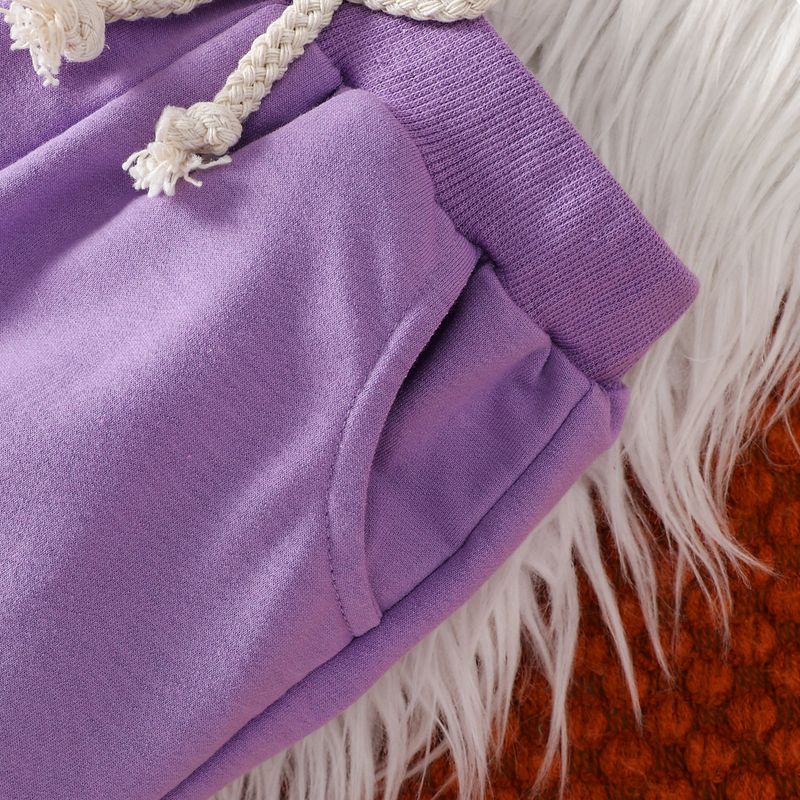 2024 Carino neonato e bambino piccolo abbigliamento per bambini lettera ricamata felpa con cappuccio pantaloni set_voghion.com
