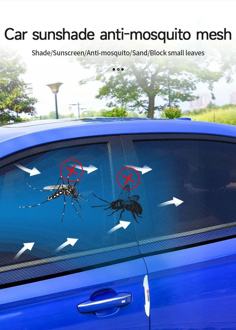 Bafang hatchback automobilska mreža za sunce, zaštitna mreža protiv komaraca za automobil, zaštitna mreža za prozore, zaštitna mreža za privatnost_voghion.com