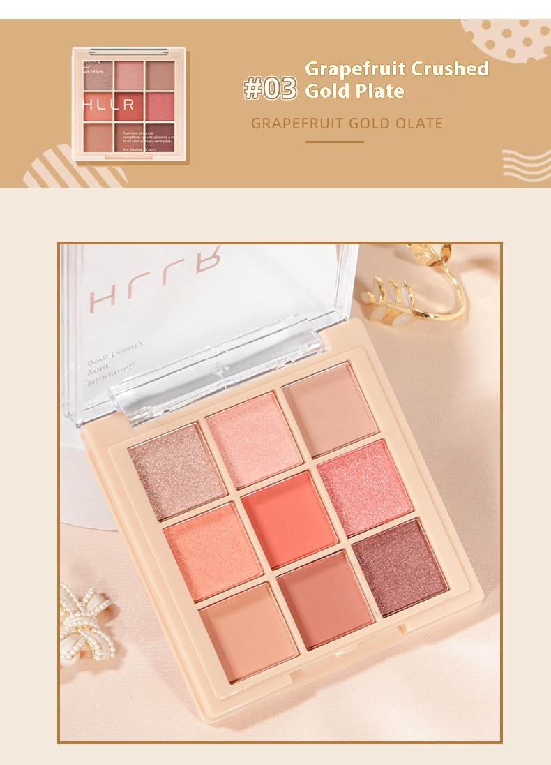 High Quality Transparent Mashed Potato Eye Shadow Plate Earth Color Matte Nine Color Sequins Eye Shadow_voghion.com