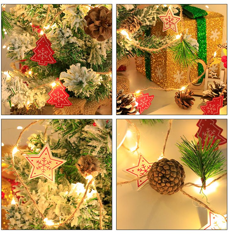 Lucine LED a forma di pigna all'ingrosso con filo di rame, luci decorative natalizie per la casa, opzioni bianco caldo e multicolore"_voghion.com