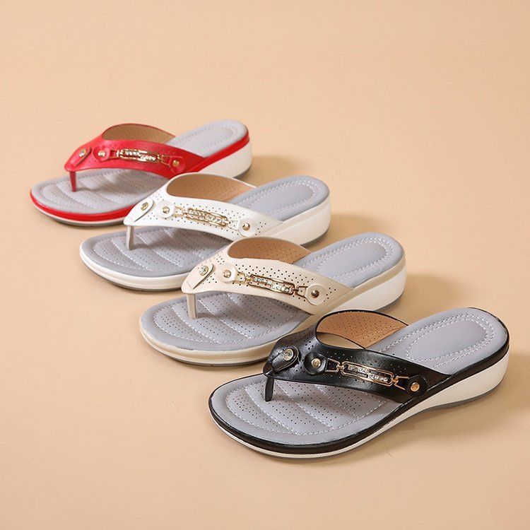 Dames plus-size dames zomer slippers platform wedge mode strand sandalen_voghion.com