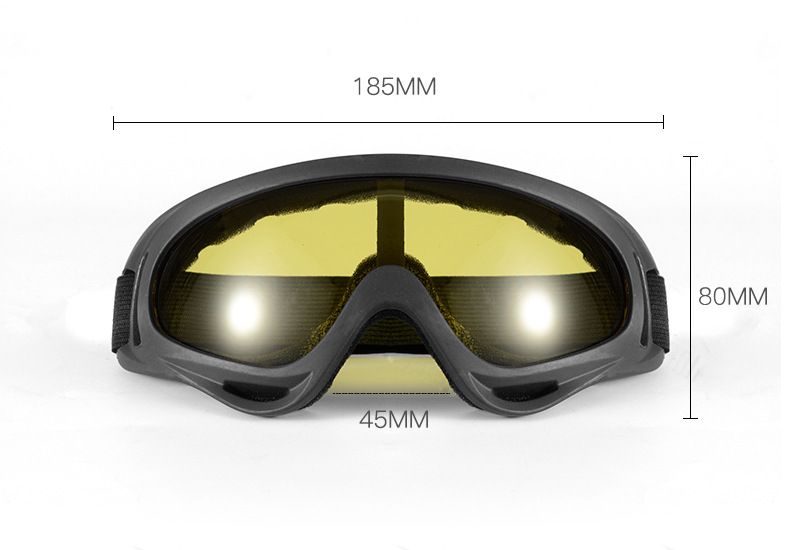 Outdoor Cycling X400 Goggles Motorcycle Windshield Sports Harley Tactical Windproof Mask_voghion.com
