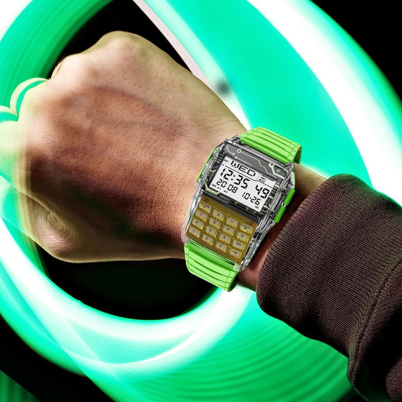 Fashion Luxury Men's Calculator Watch Multi-function Led Electronic Watch Men's Sports Watch Computer Style Military_voghion.com