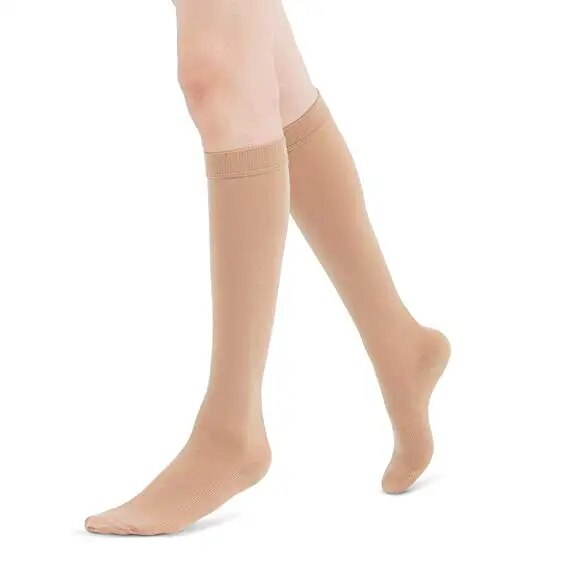 Neu Unisex Socken Kompression Strümpfe Krampfadern Strumpf Knie Hohe Bein Unterstützung Stretch Druck Durchblutung_voghion.com
