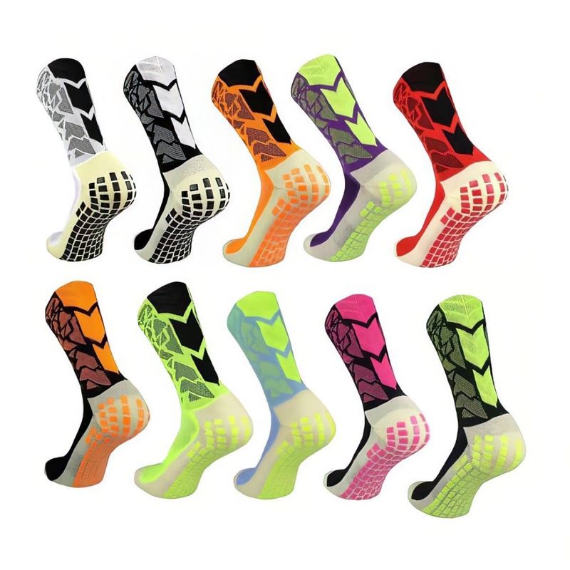 Prestatievoetbalsokken met antislip grip en vochtafvoerende technologie - Mid-Cushion Terry zool voor training, (uniseks, camouflage en effen kleuren)_voghion.com