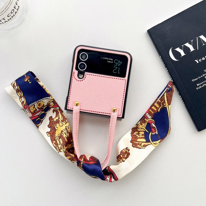 Custodia con passante per cintura Sciarpe per Samsung Galaxy Z Flip 6 Z Flip 5 Z Flip 4 3 2 1 Custodia antiurto per Flip 2 Cover posteriore_voghion.com