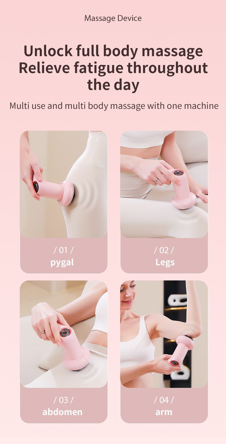Handheld Wireless Massager, Fat Pushing Machine For Neck Waist Shoulder, Kneading Fascia Gun_voghion.com