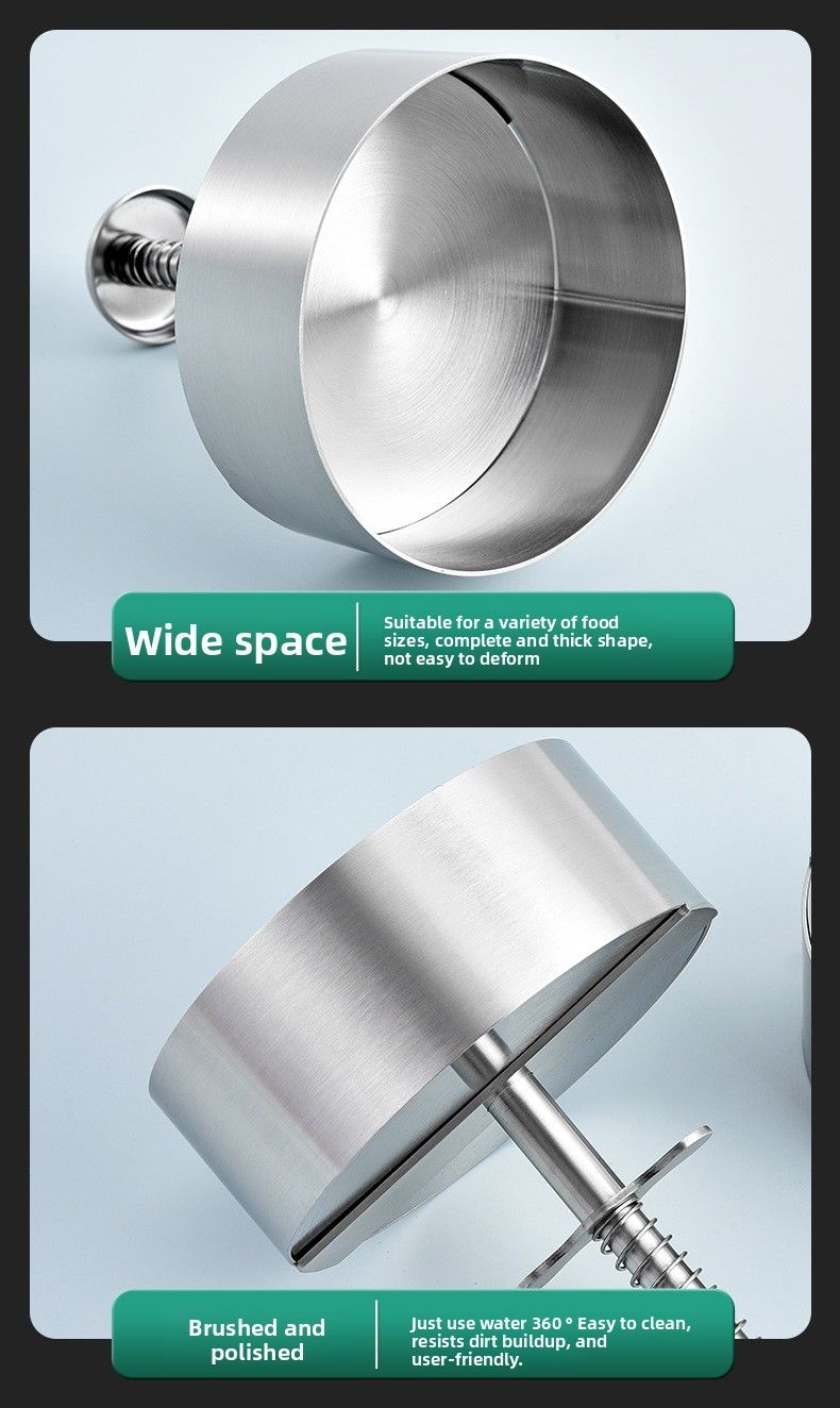 Food Grade 304 Stainless Steel Hamburger Manual Press Household Round Meat Patty Mold Kitchen Tool_voghion.com