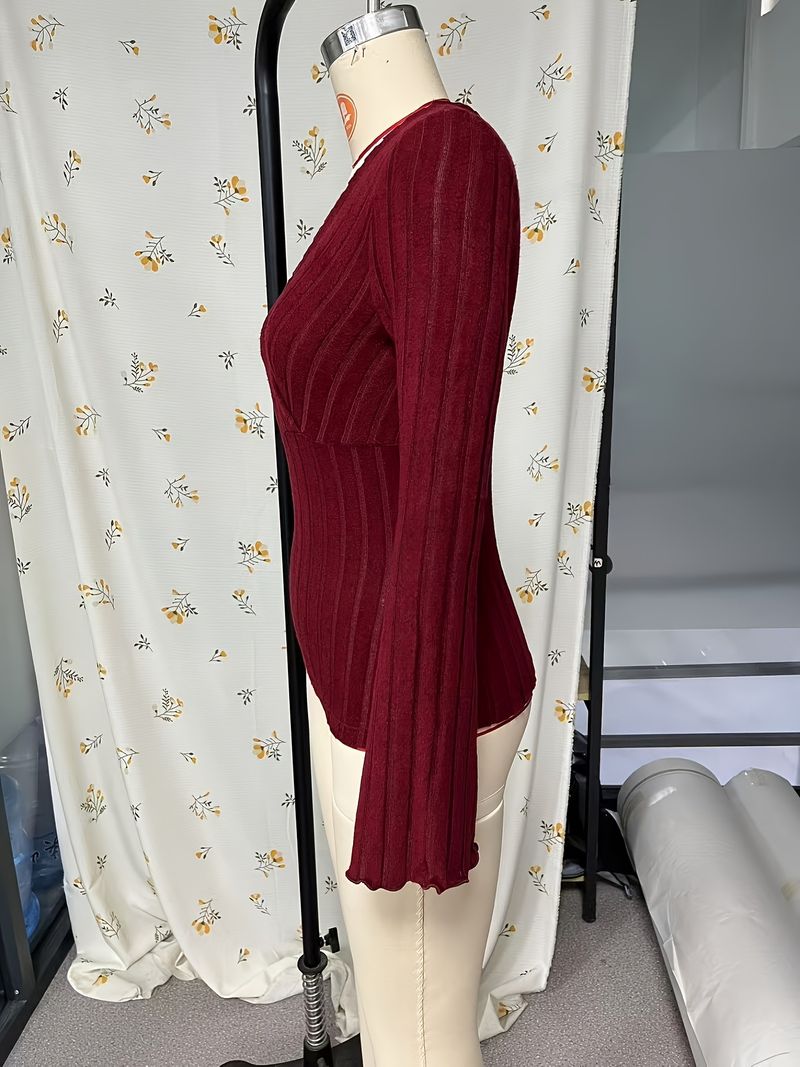 Maglietta a maniche lunghe calda e sexy da donna, nuova, autunno-inverno_voghion.com