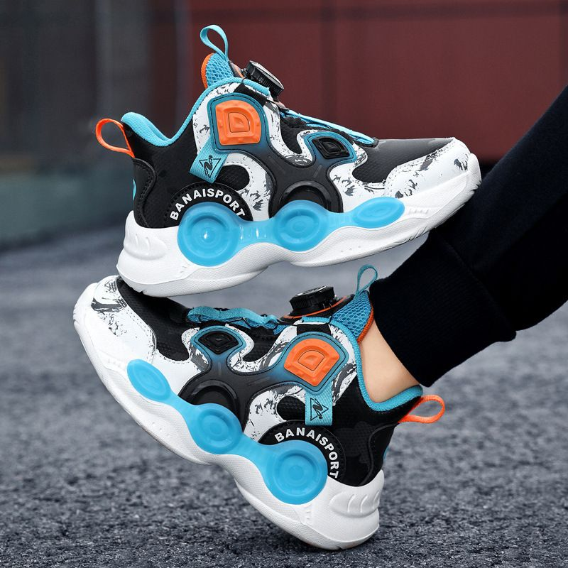 Scarpe per bambini autunnali con bottone rotante da ragazzo grande da basket sportivo primavera 2022 per ragazzi_voghion.com