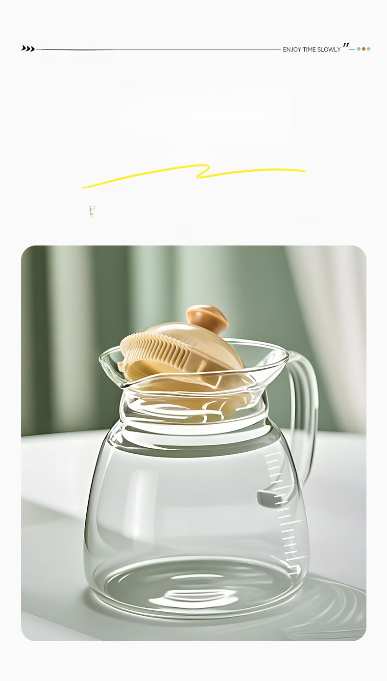 Jarra de agua de vidrio de gran capacidad, resistente a altas temperaturas, para uso doméstico, con limón, fruta, té frío, hierbas, almacenamiento_voghion.com